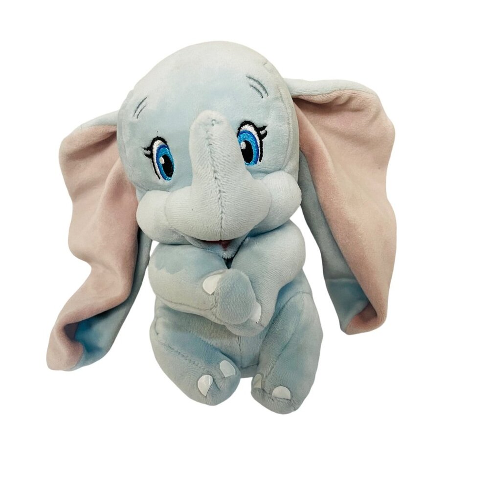 Disney Dumbo Plush Toy  Big Ears Blue Eyes Sparkle Stuffed Animal‎ BluePink 10"
